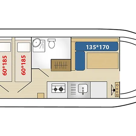Bateau à Quai Avec Kitchenette - 4 Pers. - Api-1-46-29